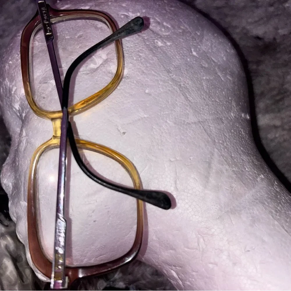 Round Vintage Eyeglasses big Frames Lo-Paris glasses logo side gold side